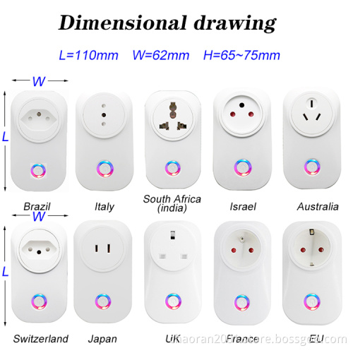 Smart Plug Wifi Outlet EU UK Israel